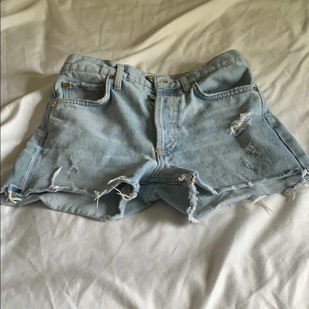 Agolde Button Fly Jaime High Rise Shorts - image 1